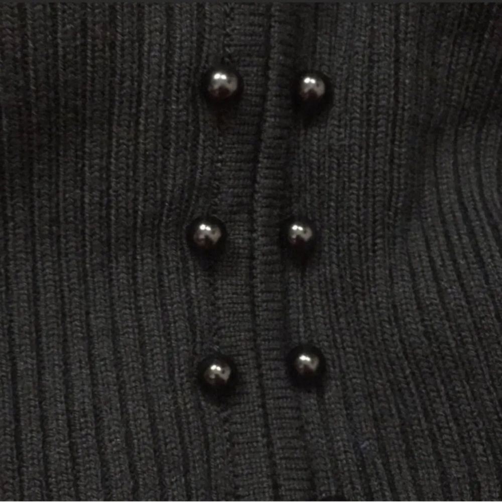 6X HP. SANDRO Paris Lina Neutral Ribbed Full Zip Cardigan - Picture 6 of 10